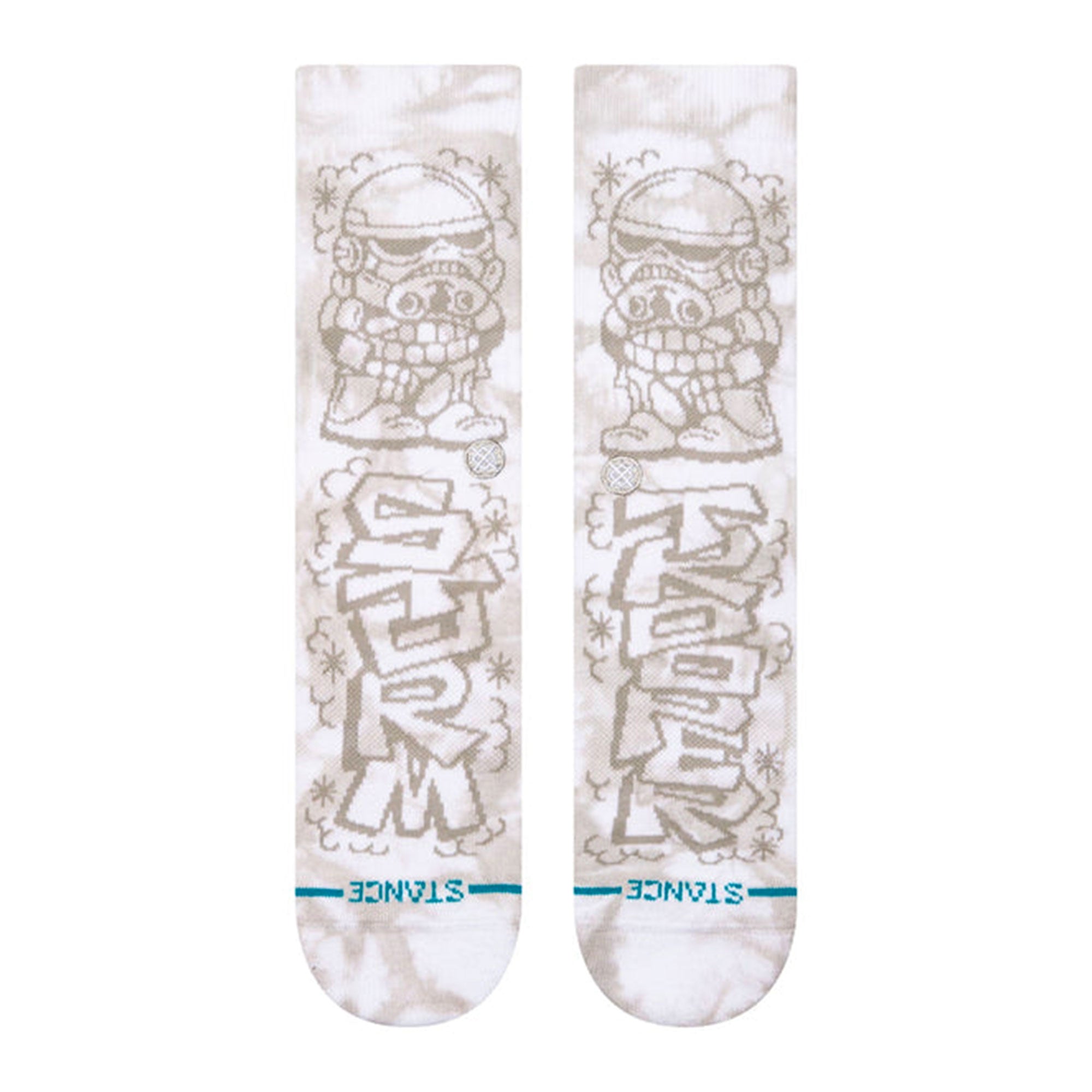 Stance DJ Trooper Crew Socks White Socks Close-up | Overkill