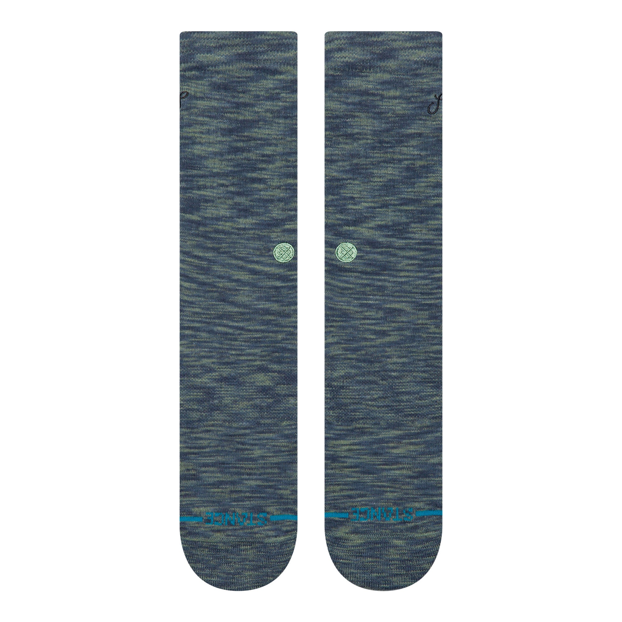 Stance Interstellar Crew Socks Green Socks A556D25INT-GRN Close-up | Overkill