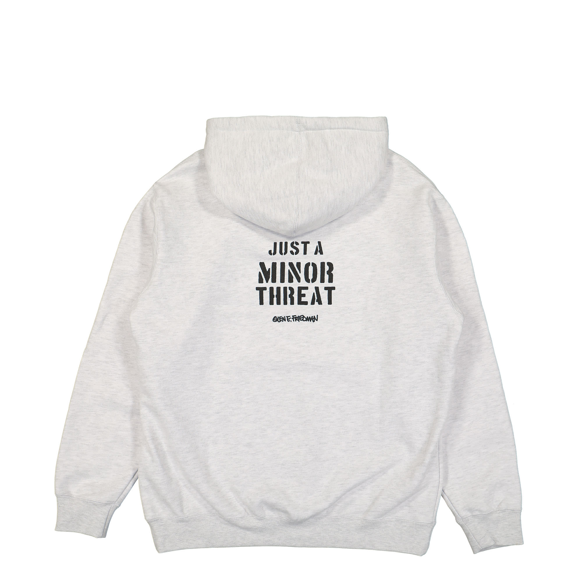 Obey Minor Threat x Obey Gef just A Minor Threat Hood Heather Grey Hoodies Close-up | Overkill