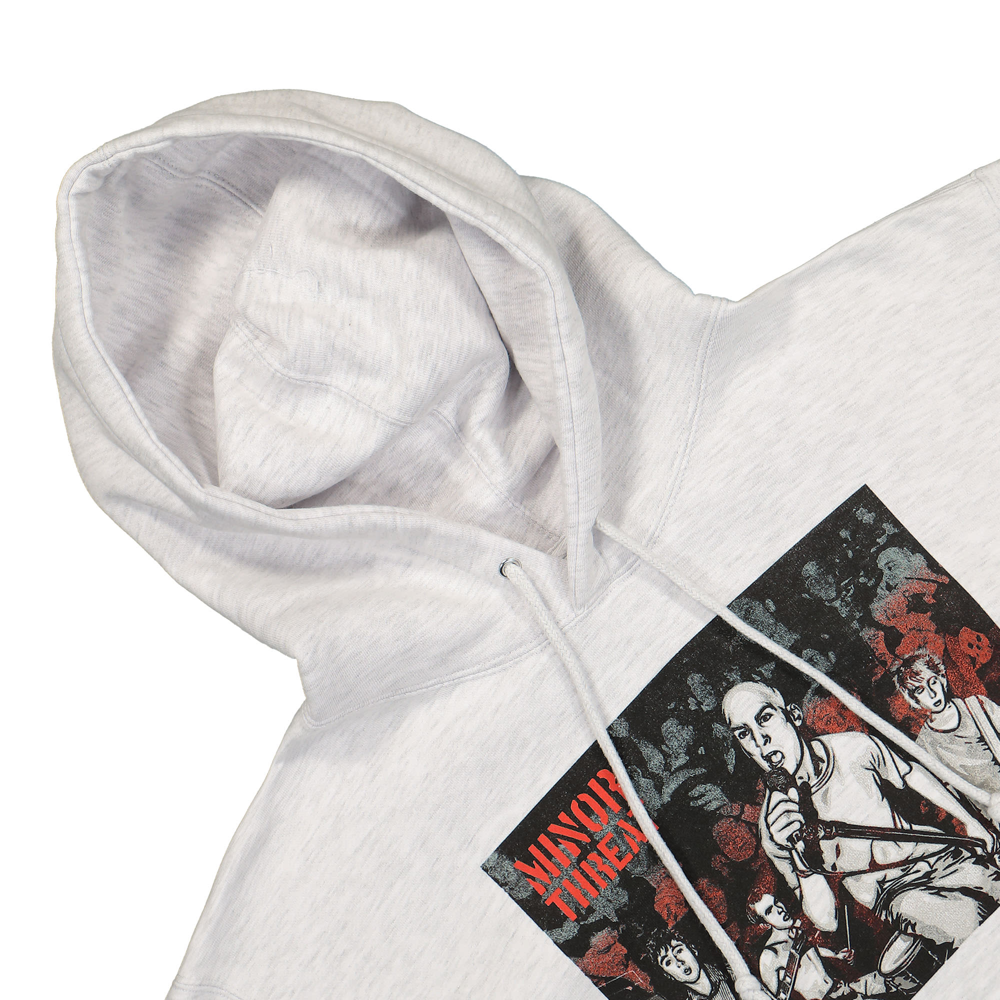Obey Minor Threat x Obey Gef just A Minor Threat Hood Heather Grey Hoodies Material | Overkill