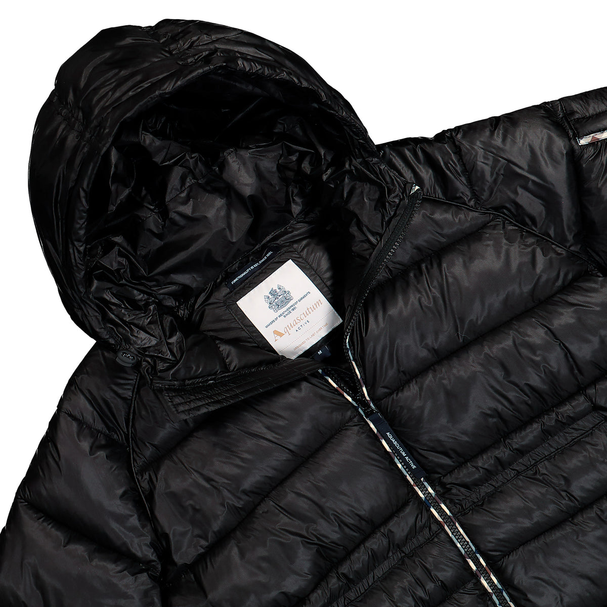 Aquascutum Veil-N Hooded Puffer Black Jackets AA-A006-JK002 16 Detailfoto | Overkill
