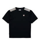 Aquascutum Check Shoulder T-Shirt Black    T-Shirt AA-A006-TS006 16 | Overkill

