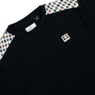 Aquascutum Check Shoulder T-Shirt Black    T-Shirt AA-A006-TS006 16 Detailfoto | Overkill
