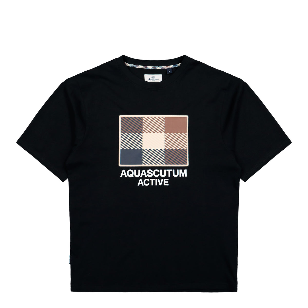 Aquascutum Badge Graphic T-Shirt Black    T-Shirt AA-A006-TS012 16 | Overkill

