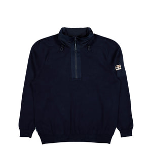 Aquascutum Cotton Knit 1/4 Zip Sweater Navy Sweater AA-A006-WO002 11 | Overkill
