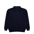 Aquascutum Cotton Knit 1/4 Zip Sweater Navy Sweater AA-A006-WO002 11 Close-up | Overkill
