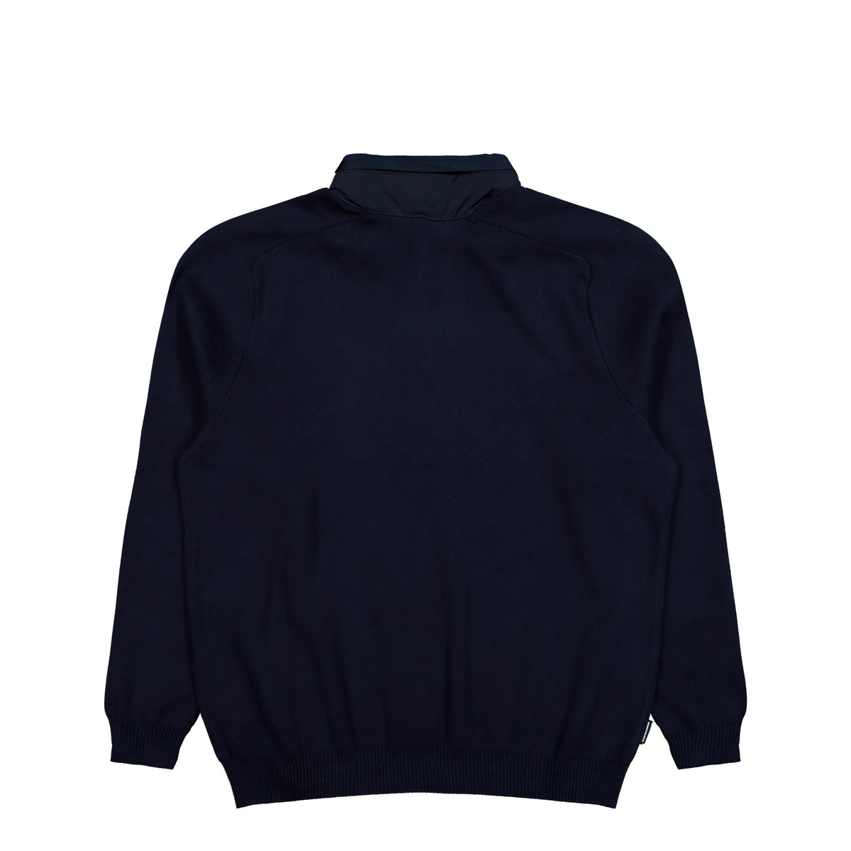 Aquascutum Cotton Knit 1/4 Zip Sweater Navy Sweater AA-A006-WO002 11 Close-up | Overkill
