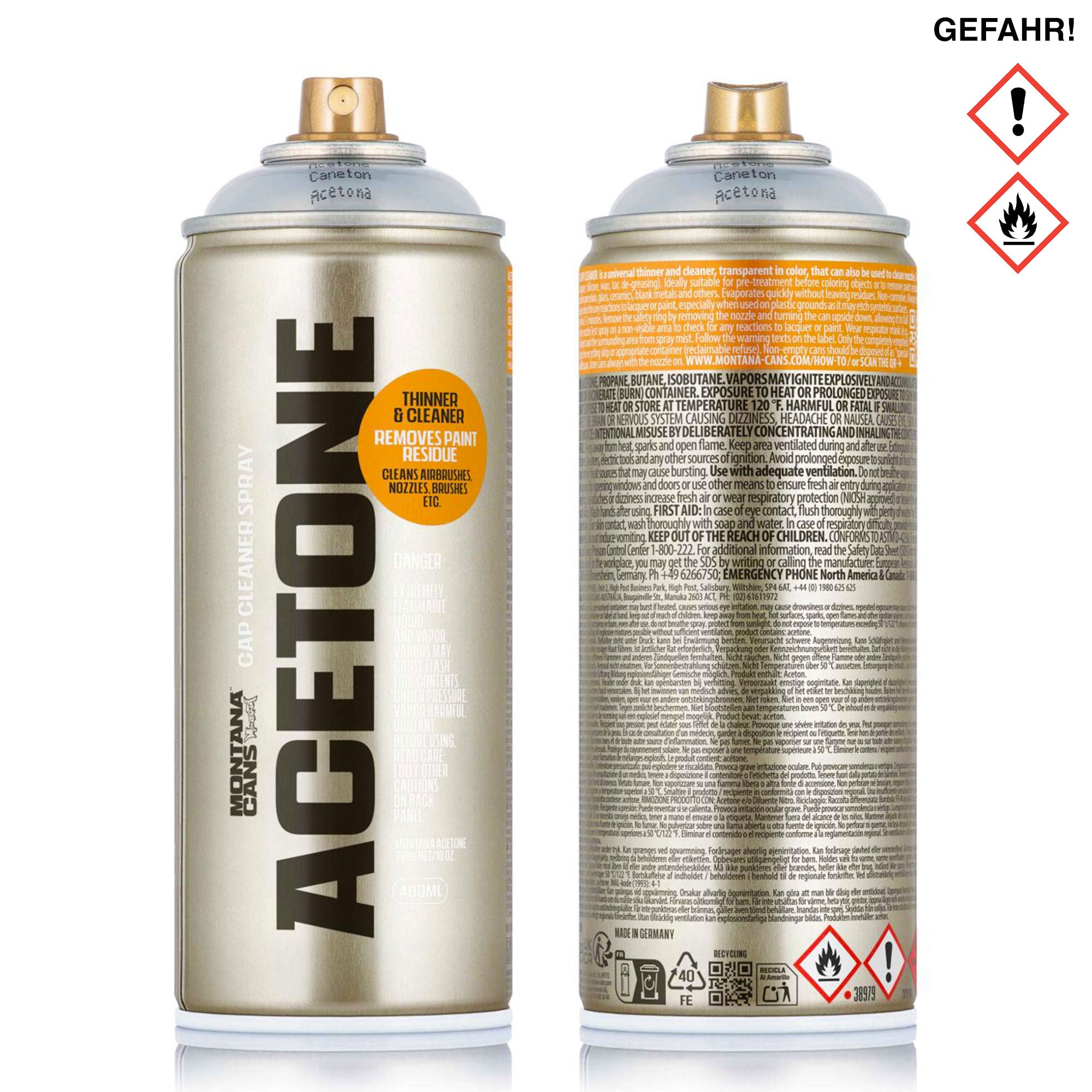 Montana Acetone / Cap Cleaner 400 ml Colorless Spraycan MON376382 | Overkill
