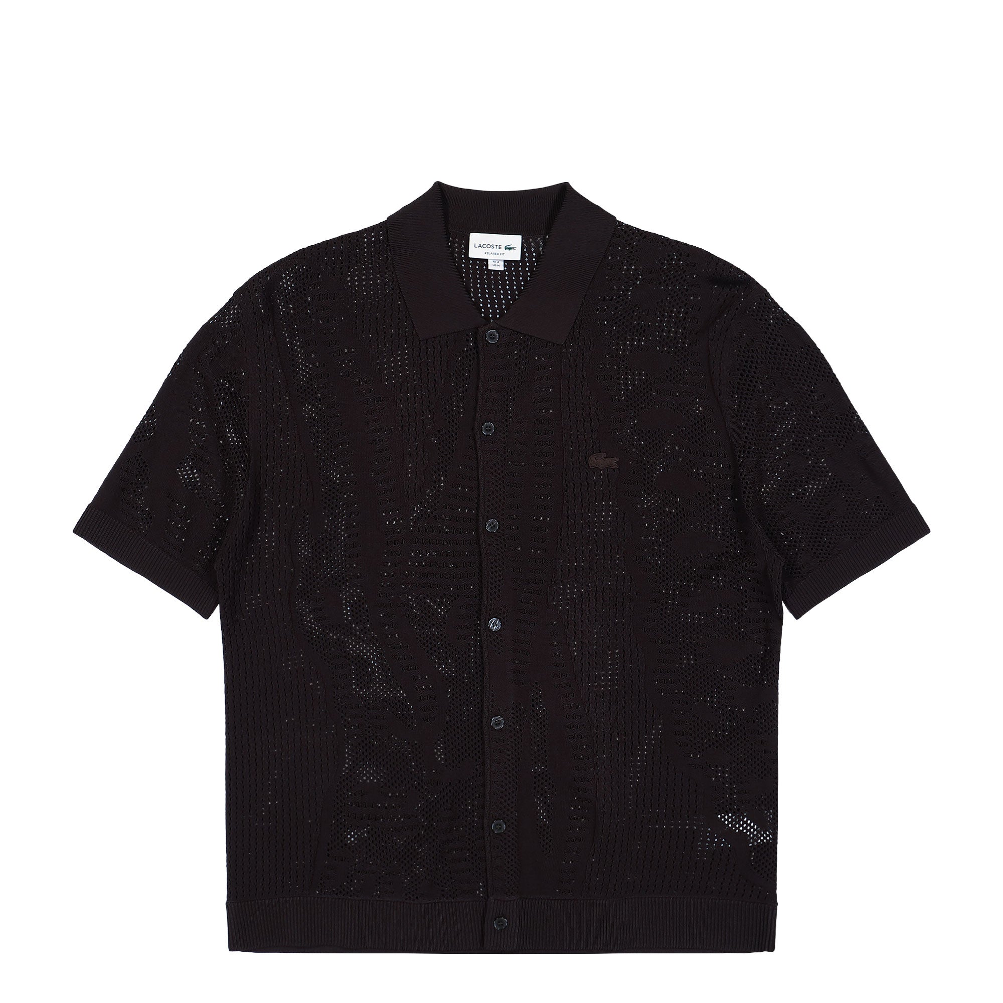 Lacoste Viscose Blend Knit Shirt Buffallo Marron Shirt AH0796-00 3LA | Overkill
