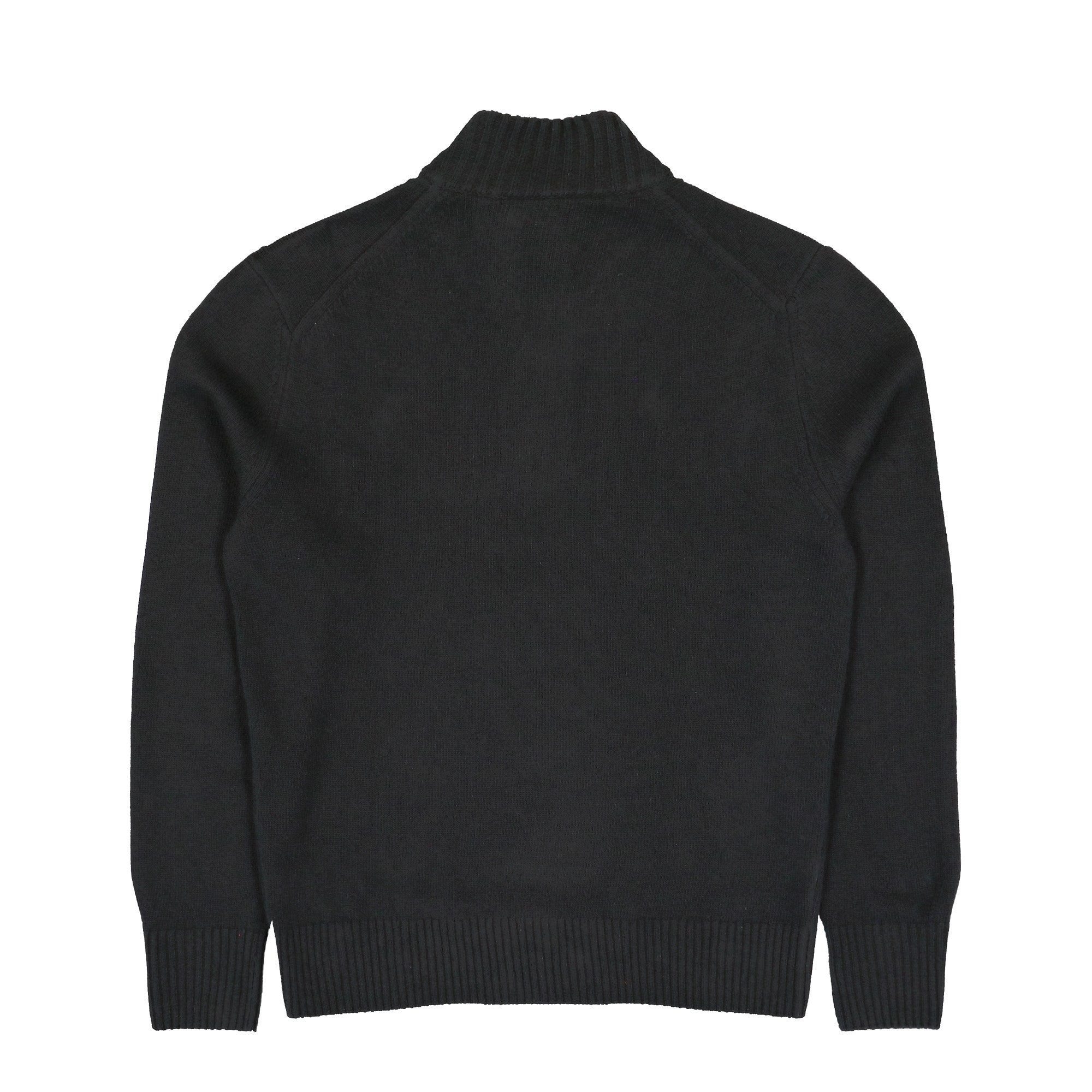Lacoste Zipped High Neck Wool Sweater Black Sweatshirt AH3052-00 031 Close-up | Overkill
