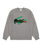 Lacoste Crocodile Motif Carded Wool Sweater Silver Chine / Multicolor Sweatshirts AH3145-00 W9D | Overkill