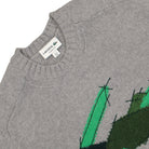 Lacoste Crocodile Motif Carded Wool Sweater Silver Chine / Multicolor Sweatshirts Close-up | Overkill