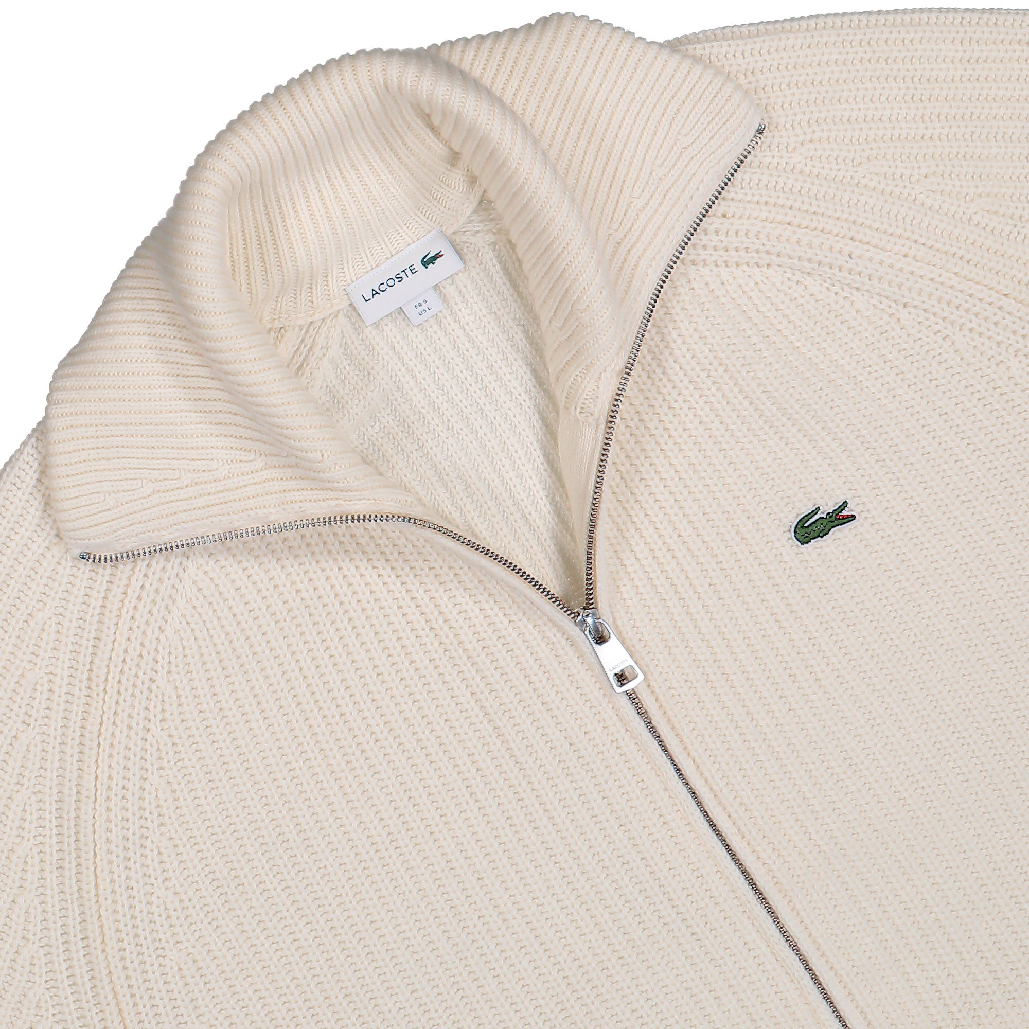 Lacoste High Neck Full-Zip Heavy Wool Sweater AH5175-00 XFJ | OVERKILL Lacoste High Neck Full-Zip Heavy Wool Sweater AH5175-00 XFJ | OVERKILL