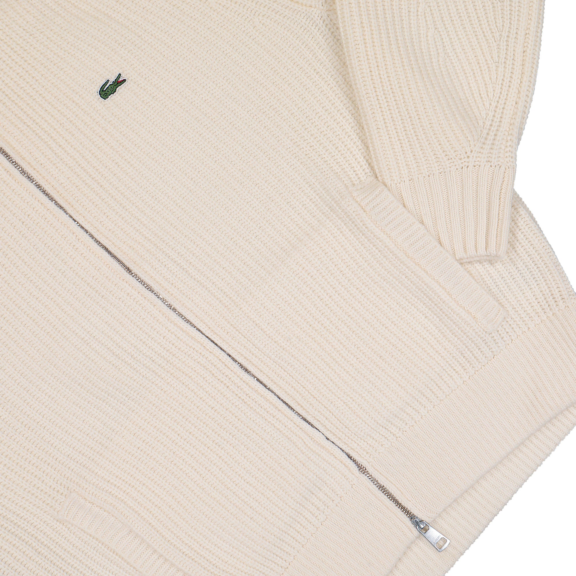 Lacoste High Neck Full-Zip Heavy Wool Sweater Lapland Cardigans AH5175-00 XFJ Detail View 1 | Overkill
