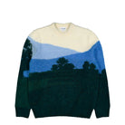 Lacoste Landscape Jacquard Alpaca Sweater Green / Vaporous Blue Sweatshirts AH5945-00 9lK | Overkill
