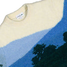 Lacoste Landscape Jacquard Alpaca Sweater Green / Vaporous Blue Sweatshirts AH5945-00 9lK Detailfoto | Overkill
