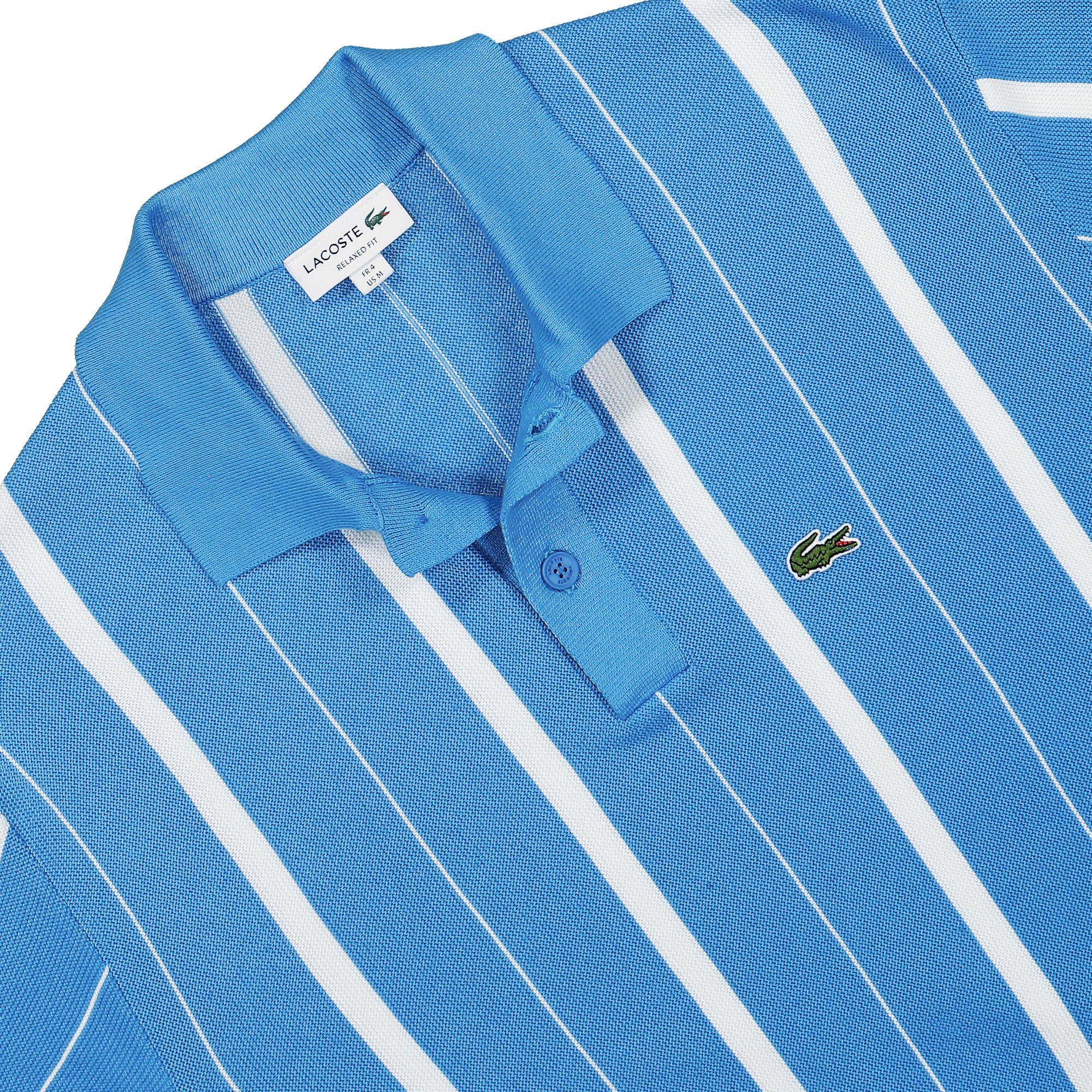 Lacoste Striped Polo Shirt Blue / White Polo Shirts Close-up | Overkill