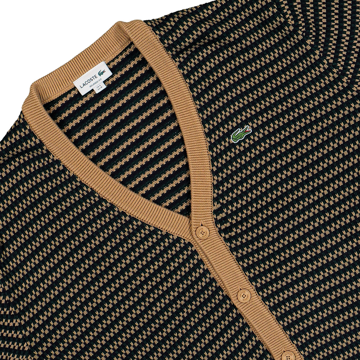 Lacoste Cardigan Sweater Cookie - Sinople - Dark Navy Cardigan AH8567-00 XEI Detailfoto | Overkill
