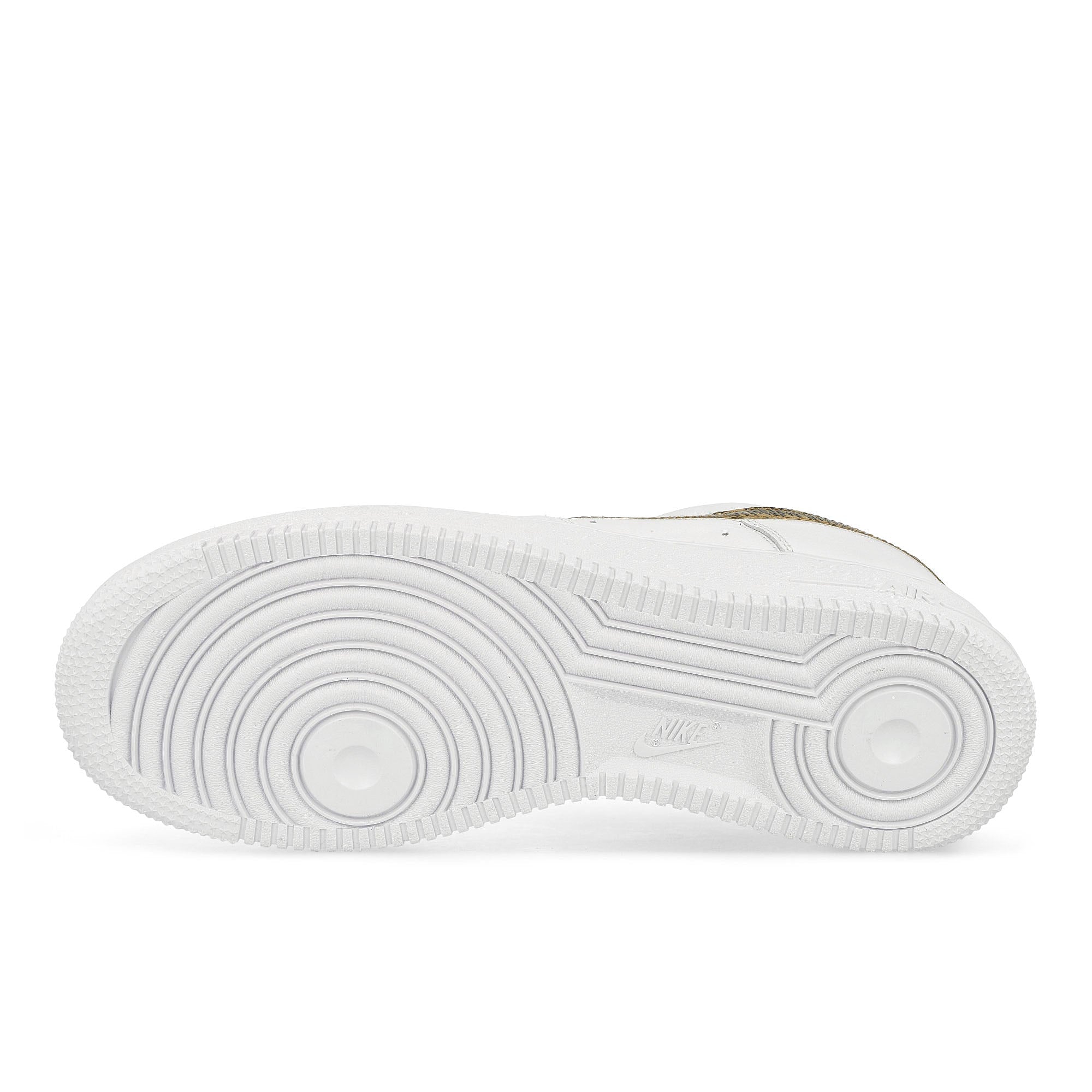 Nike Air Force 1 Low Retro Premium QS White / Elemental Gold - Dark Hazel - Black Low Top Sneakers  Detail View 1 | Overkill