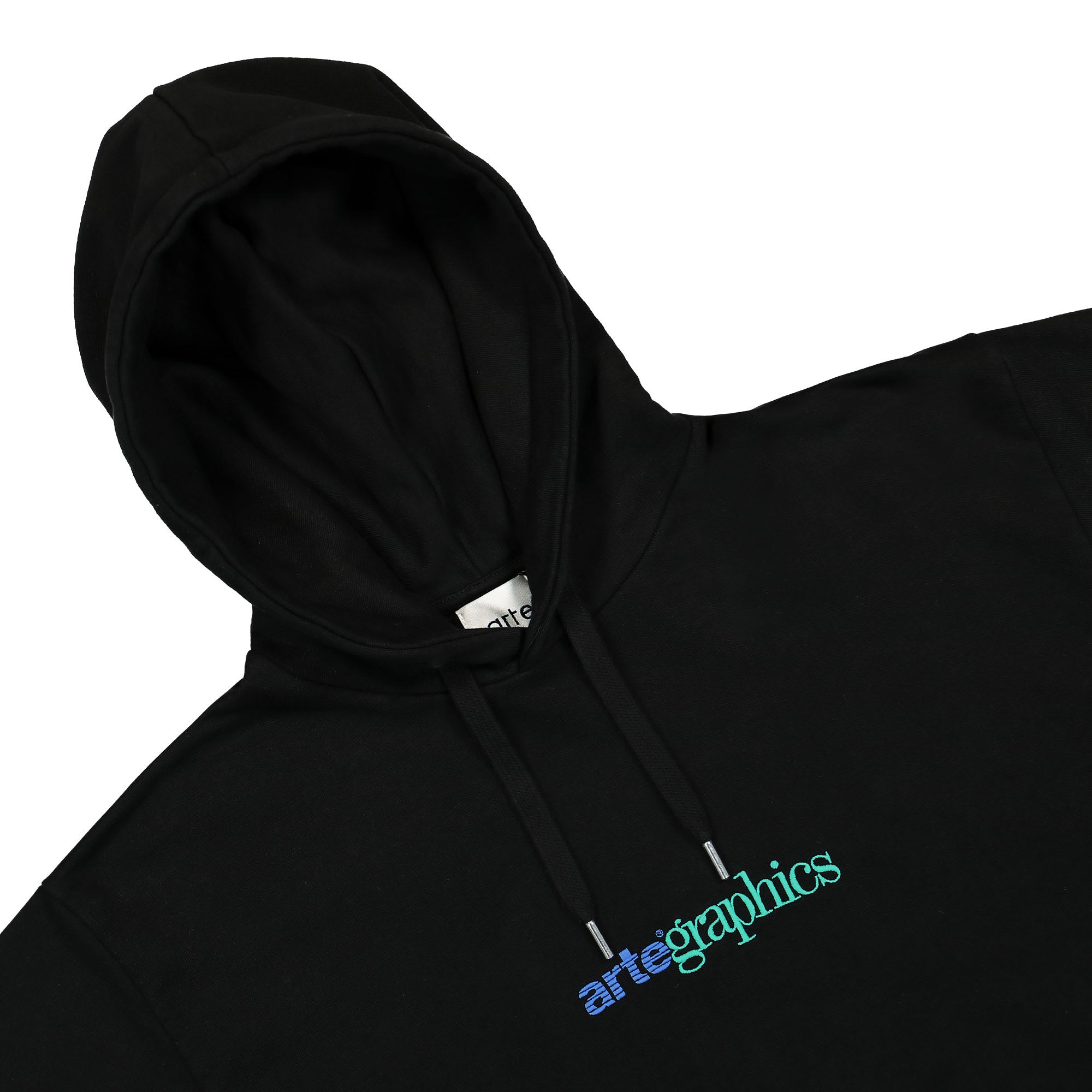 Arte Antwerp Harmon Graphic Hoodie Black Hoodies Close-up | Overkill