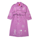 Kidsuper Studios Embroidered Trench Coat Plum Coats AW23-OW-16 | Overkill