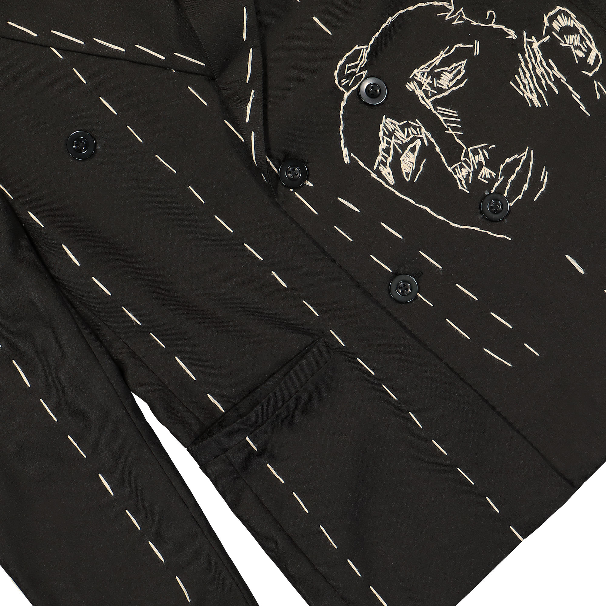 Kidsuper Studios Hand Embroidered Suit Top Black Jackets Detailfoto | Overkill