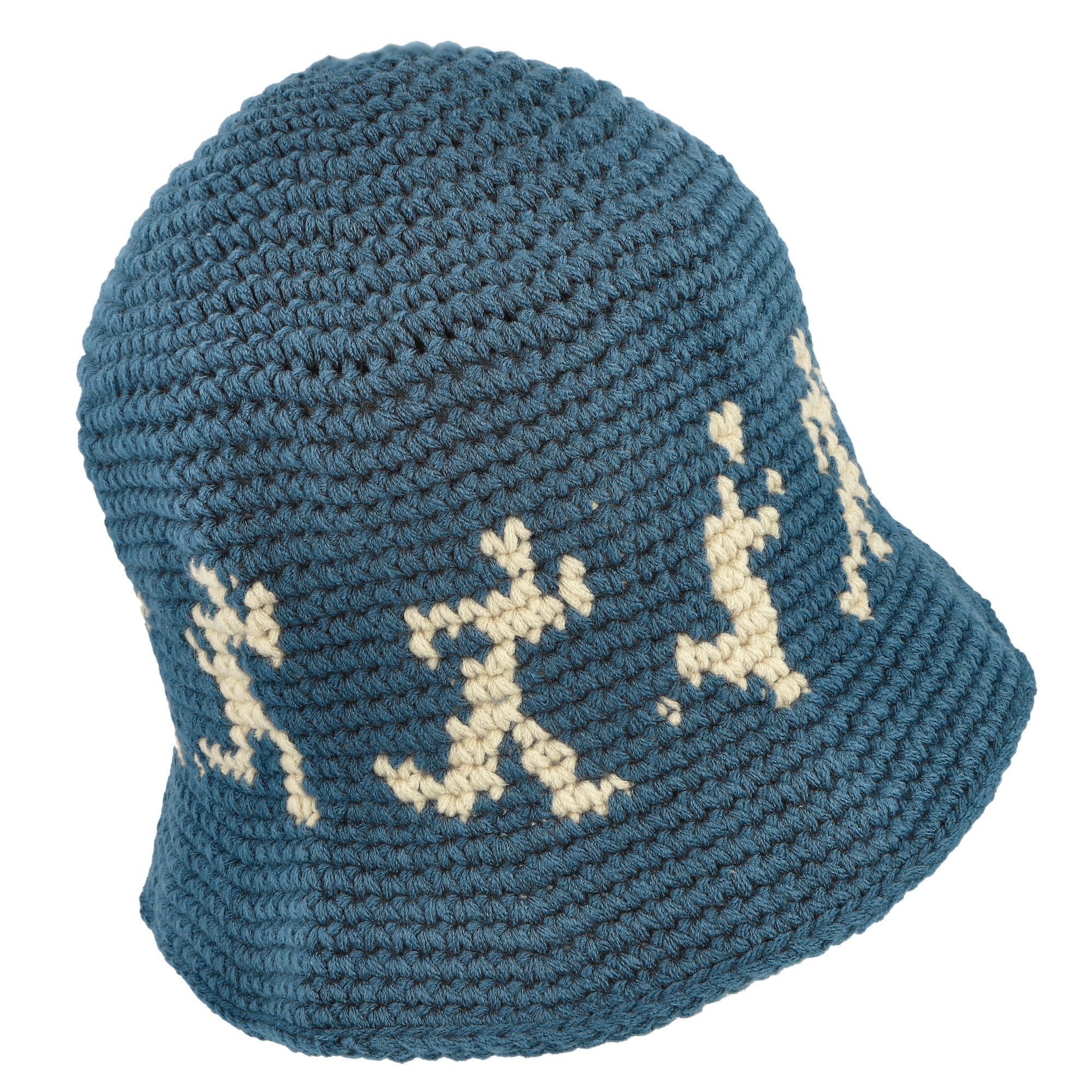 Kidsuper Studios Running Guys Crochet Hat Blue Bucket Hats Close-up | Overkill