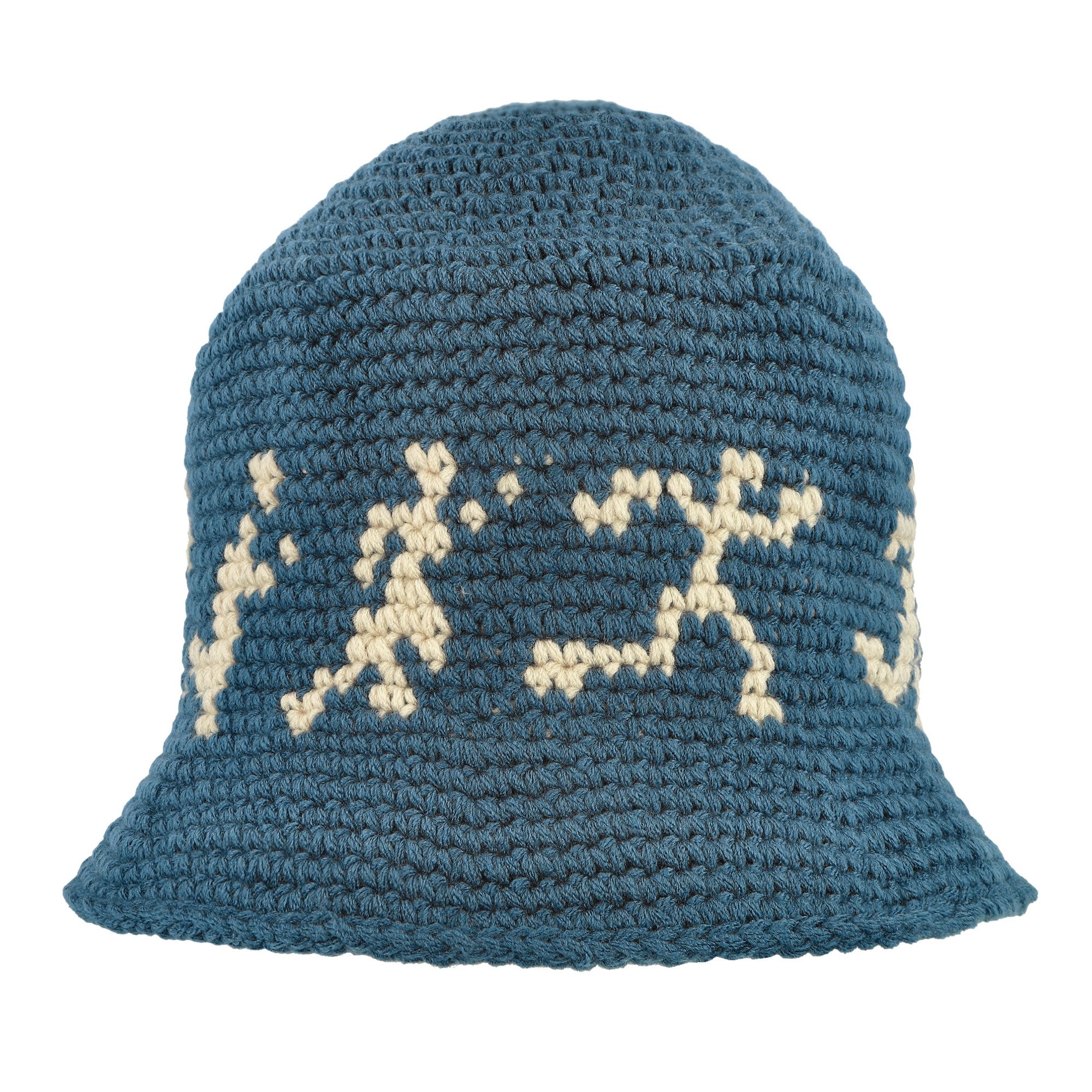 Kidsuper Studios Running Guys Crochet Hat Blue Bucket Hats Detailfoto | Overkill