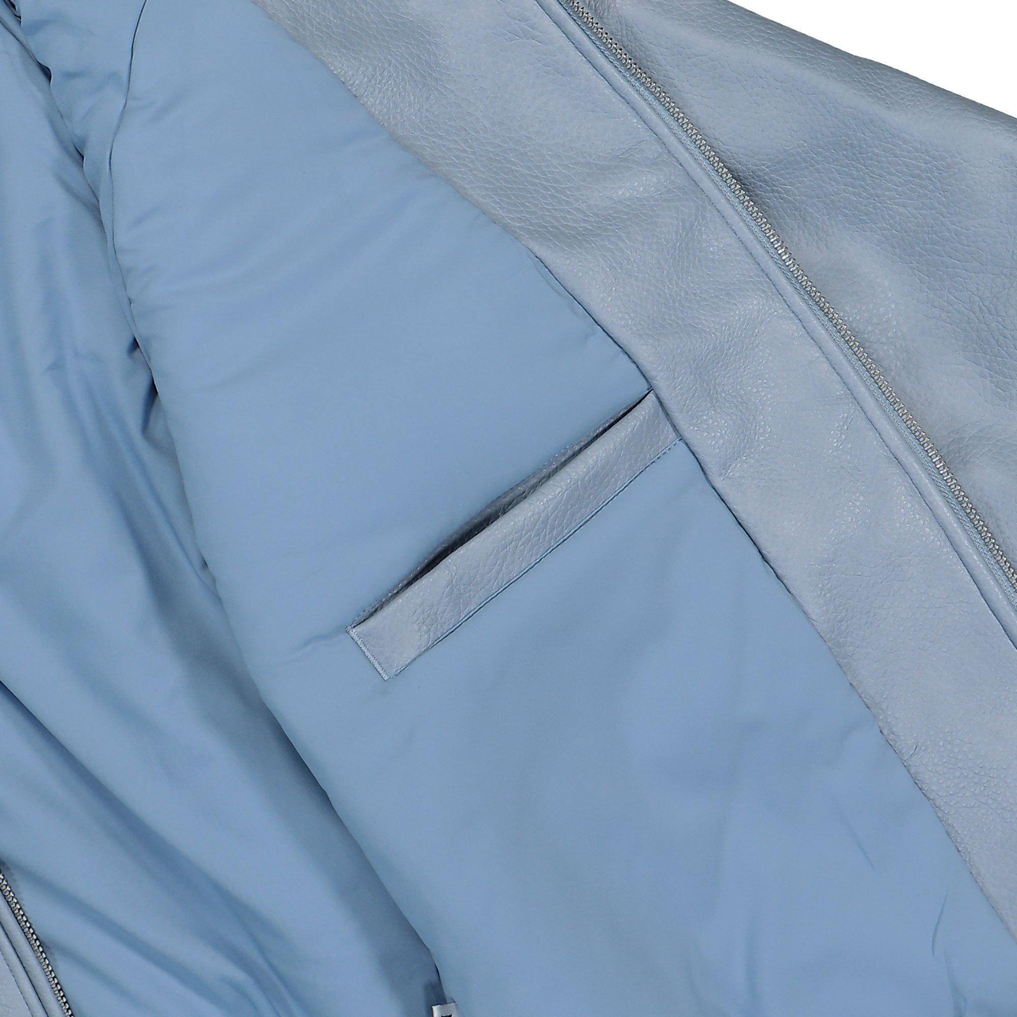 Arte Antwerp Leather Hooded Jacket Blue Jackets Detail view 1 | Overkill