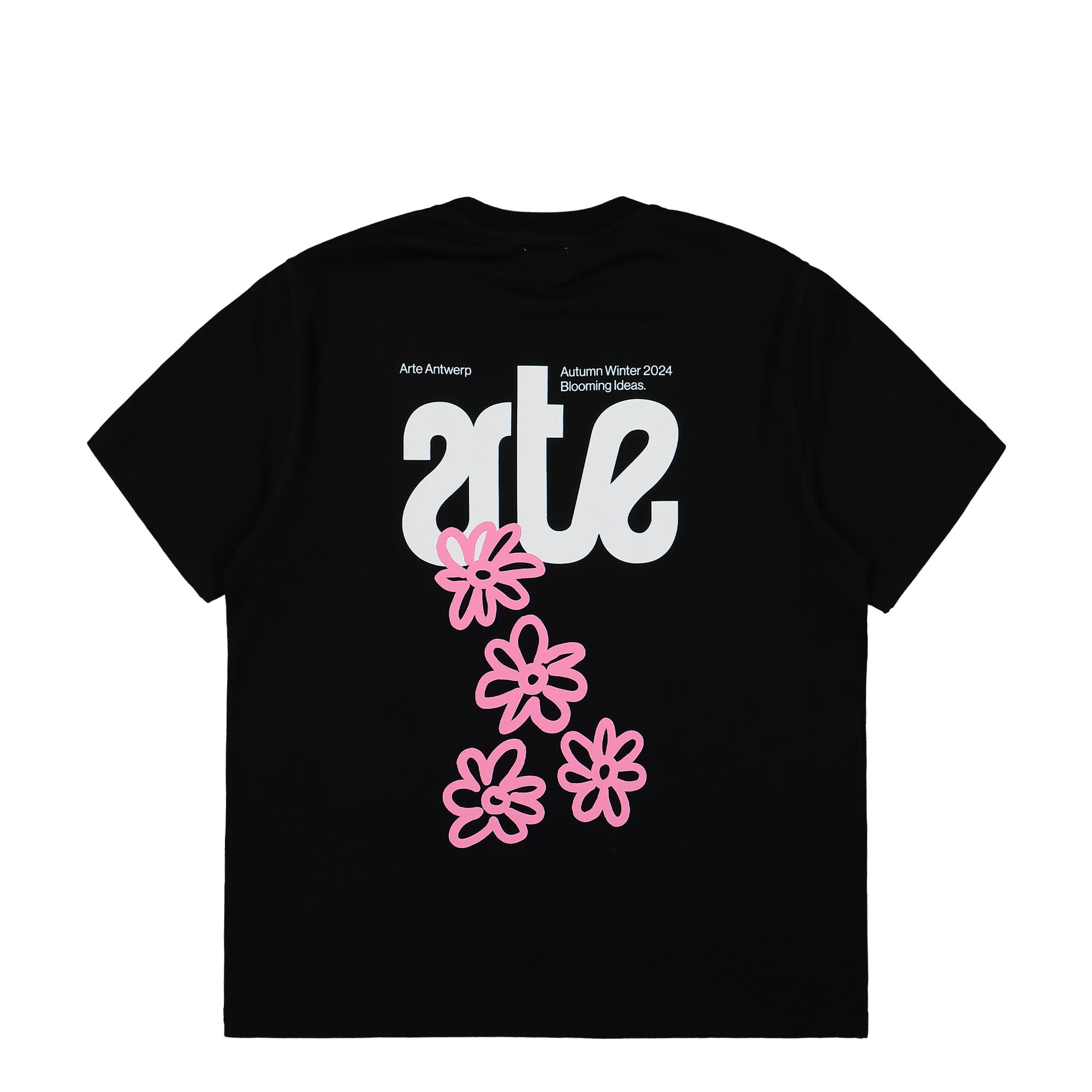 Arte Antwerp Flowers Back T-Shirt Black T-Shirts Close-up | Overkill