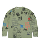 Arte Antwerp Allover Waffle Longsleeve Green Longsleeves AW25-108LS Close-up | Overkill