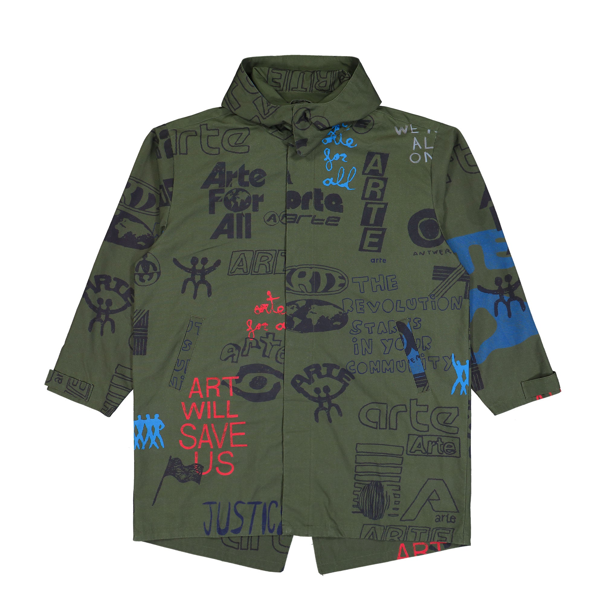Arte Antwerp Art Saves Coat Dark Green Coats AW25-144C-305 | Overkill