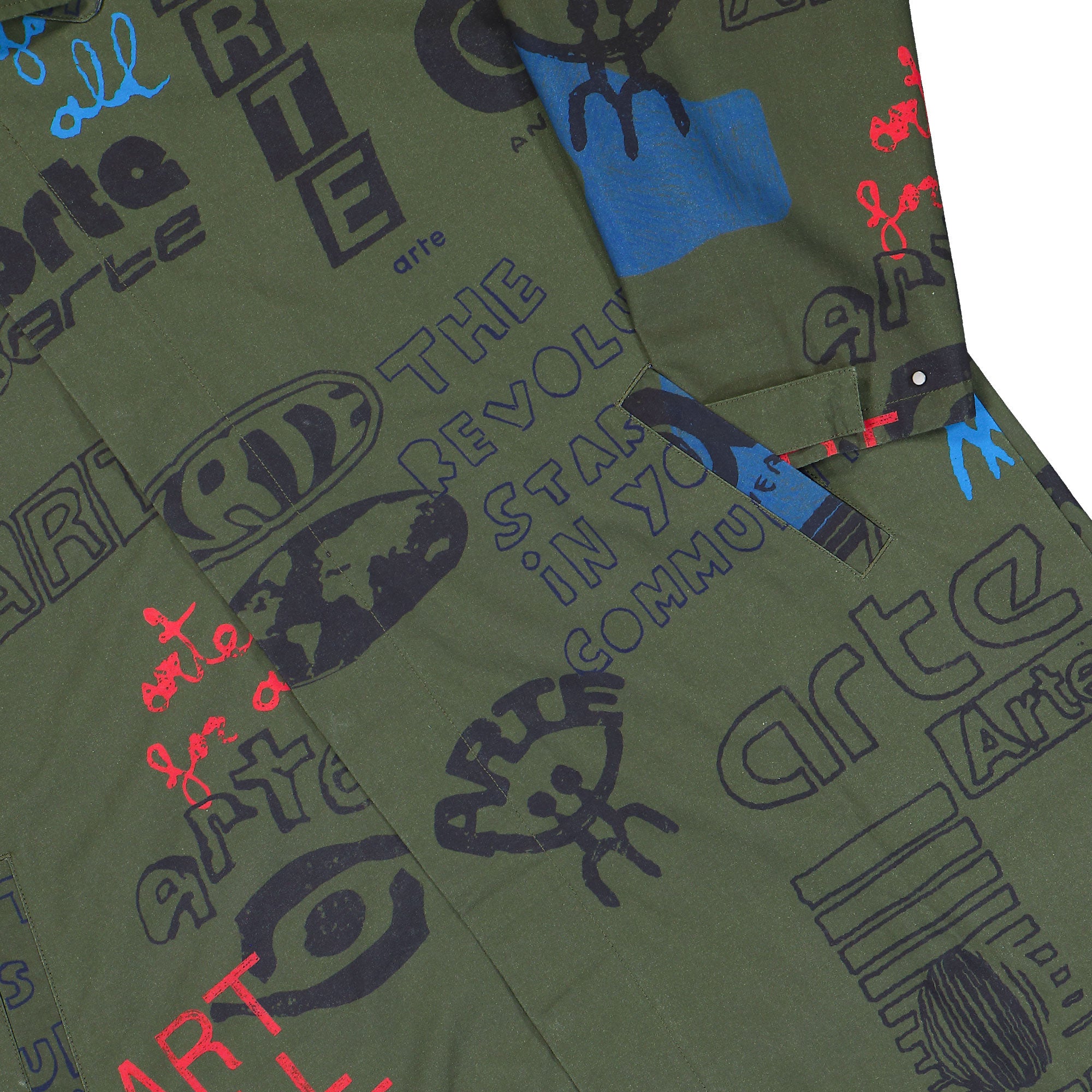 Arte Antwerp Art Saves Coat Dark Green Coats AW25-144C-305 Detail View 2 | Overkill