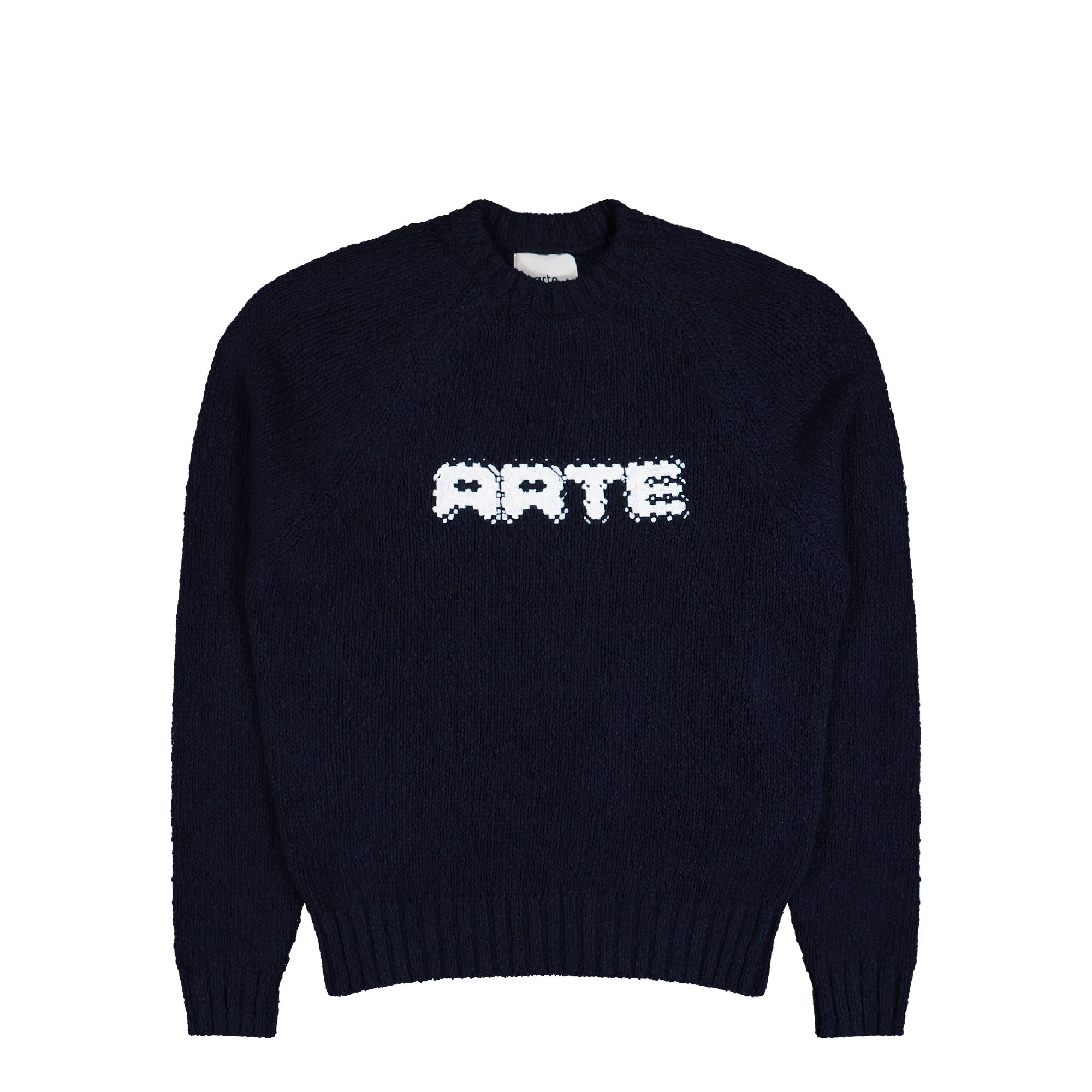 Arte Antwerp Pixel Front Knit Navy Sweatshirts AW25-226K / Navy | Overkill
