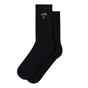 Arte Antwerp Heart Logo Socks Black Socks AW25-241M | Overkill