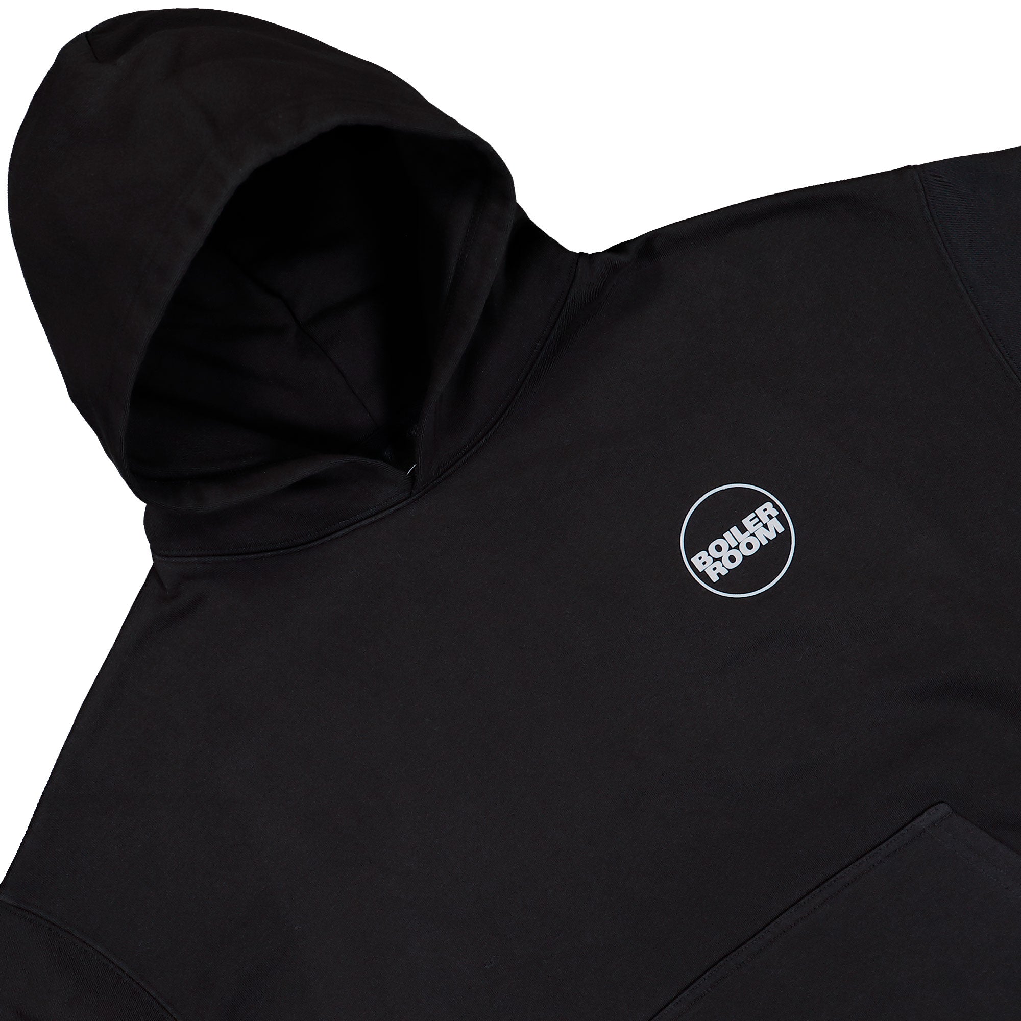 Boiler Room Core Hood 3M Black Hoodies AW25HD02BLK Detail View 1 | Overkill