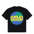 Boiler Room Globe Logo T-Shirt Black T-Shirts AW25SS36BLK Close-up | Overkill