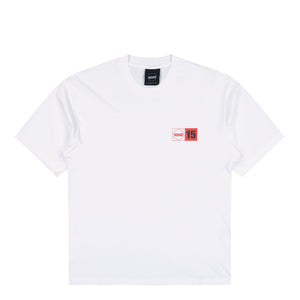 Boiler Room 15 Years Camera T-Shirt White T-Shirts AW25SS46WHT | Overkill
