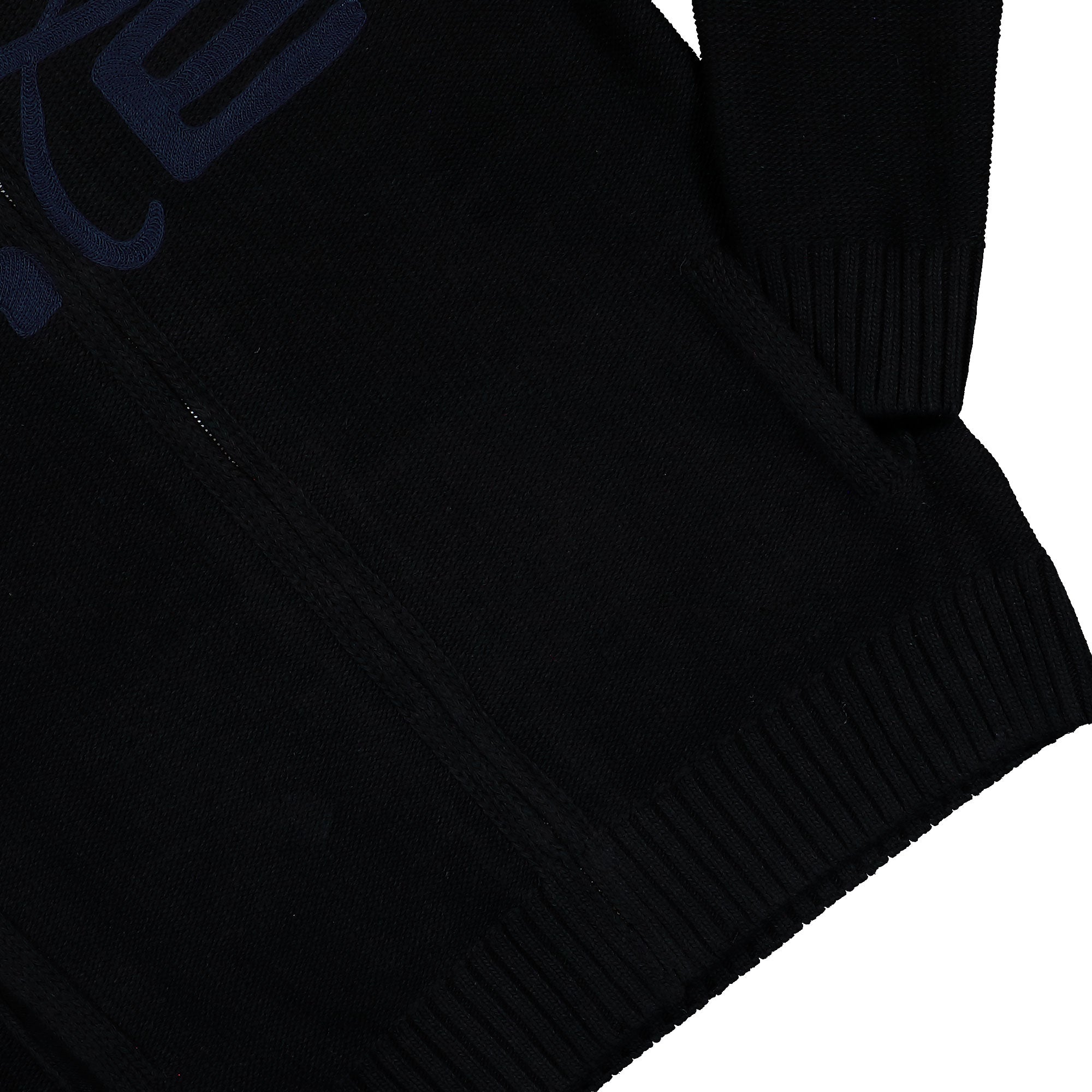 Arte Antwerp Stencil Zip Cardigan Black Cardigan AW26-021K Detail View 1 | Overkill
