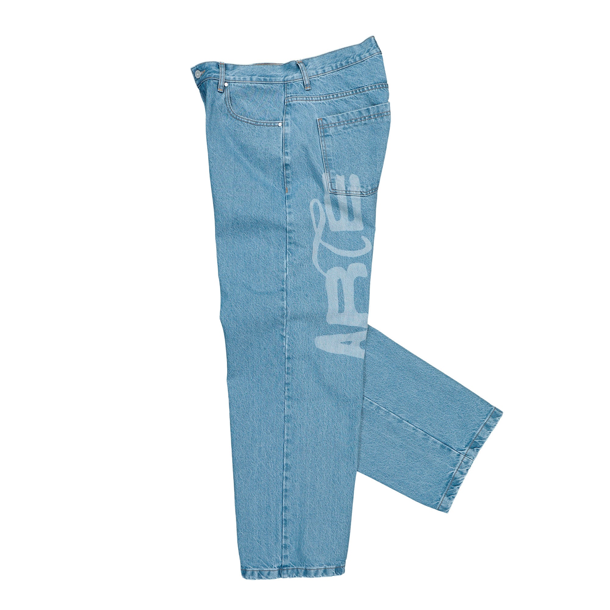 Arte Antwerp Stencil Uniform Denim Pants Denim Bleach Denim Pants AW26-181P.1 Detailfoto | Overkill
