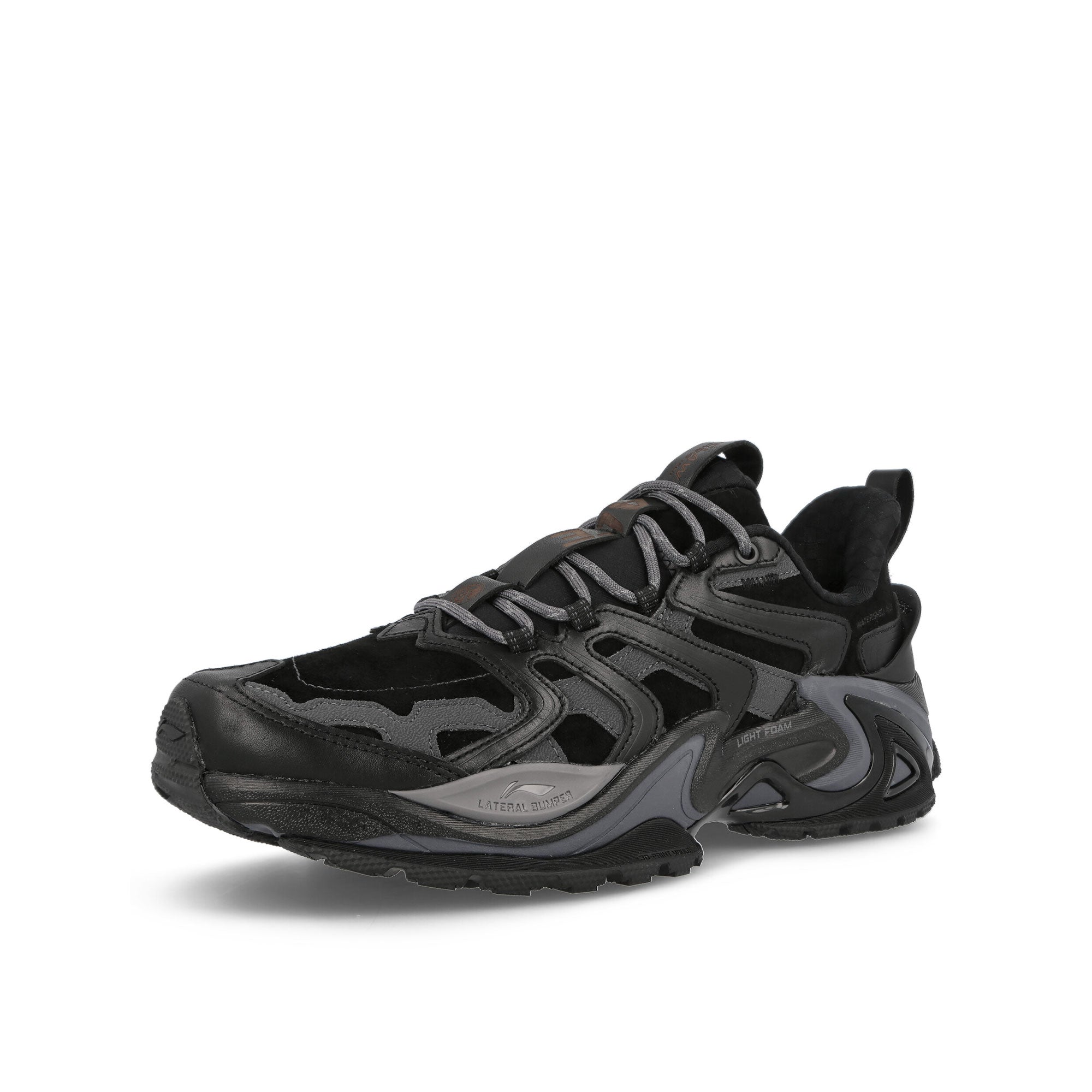 Li-Ning X-Claw Ace Black Low Top Sneakers  Close Up | Overkill