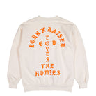 Born x Raised Unconditional Love Crewneck Creme Sweatshirts B0004UNCON-CRM Close-up | Overkill