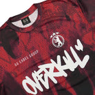44 Label Group Soccer Jersey Red Overkill Allover T-Shirts Close-up | Overkill
