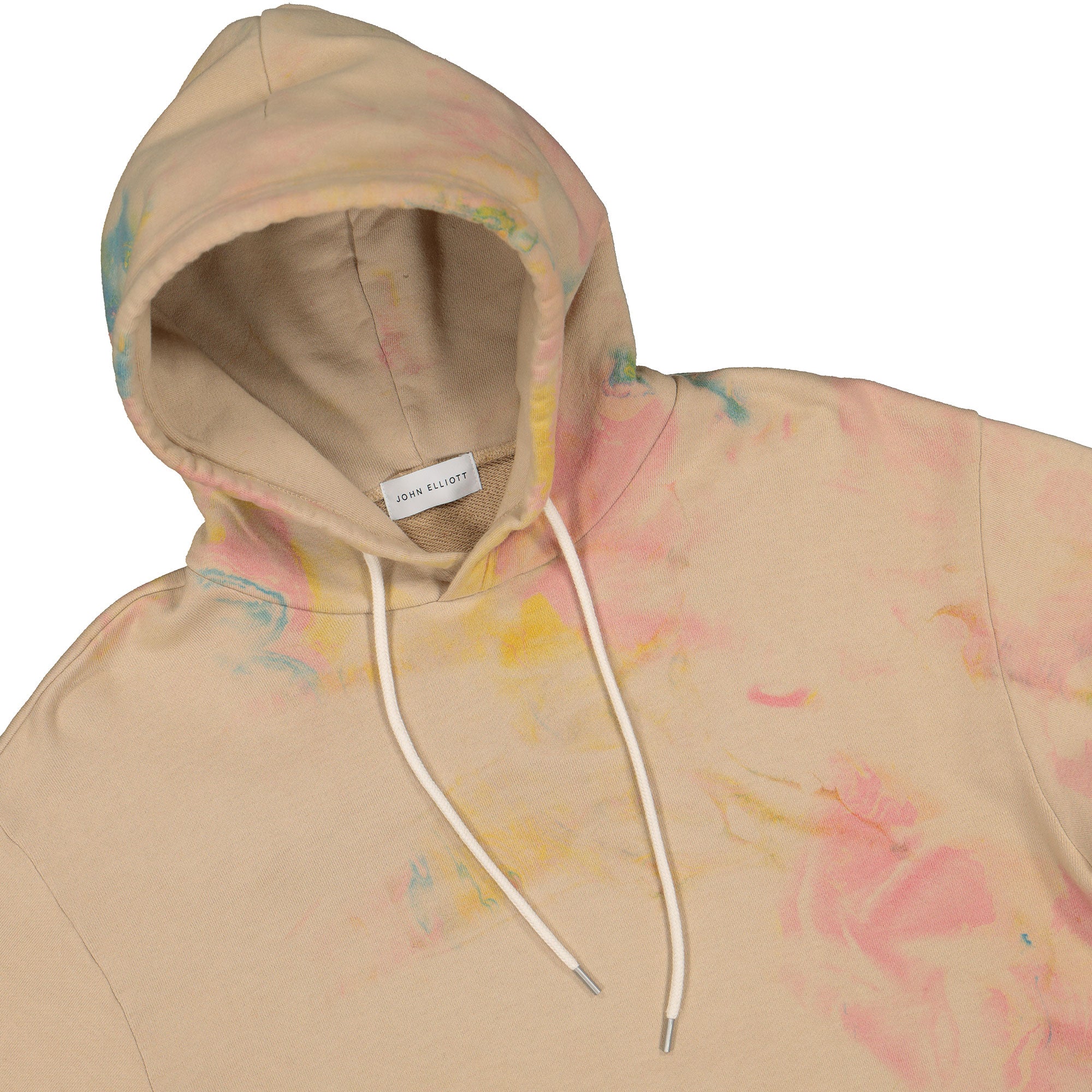 John Elliott beach hoodie Carnival / Tan Hoodies Close-up | Overkill