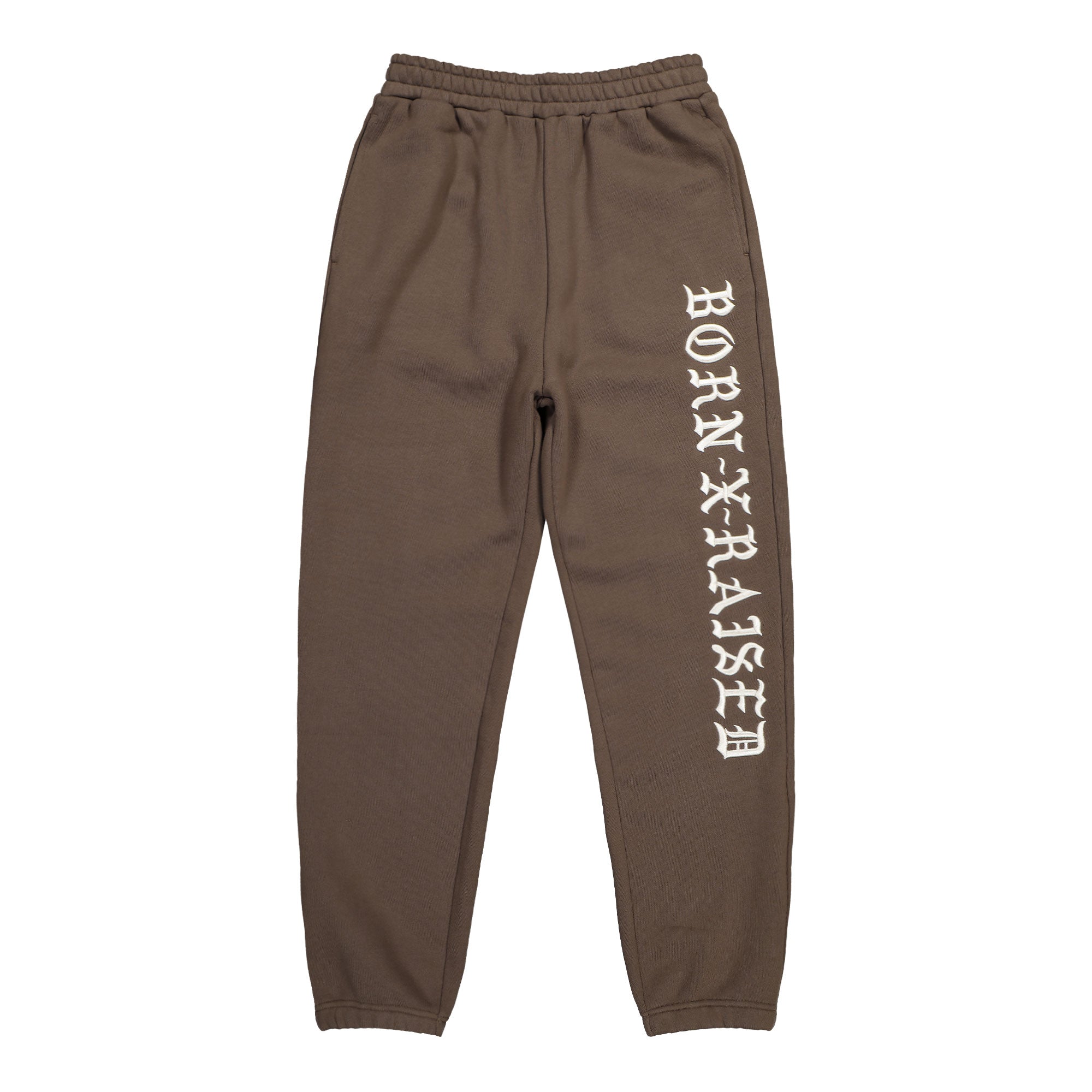 Born x Raised Embroidered Sweatpants Brown Sweat & Track Pants B2004EMBR2-WLCR | Overkill