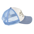 Billionaire Boys Club Calligraphy Logo Trucker Cap Blue Caps Close-up | Overkill