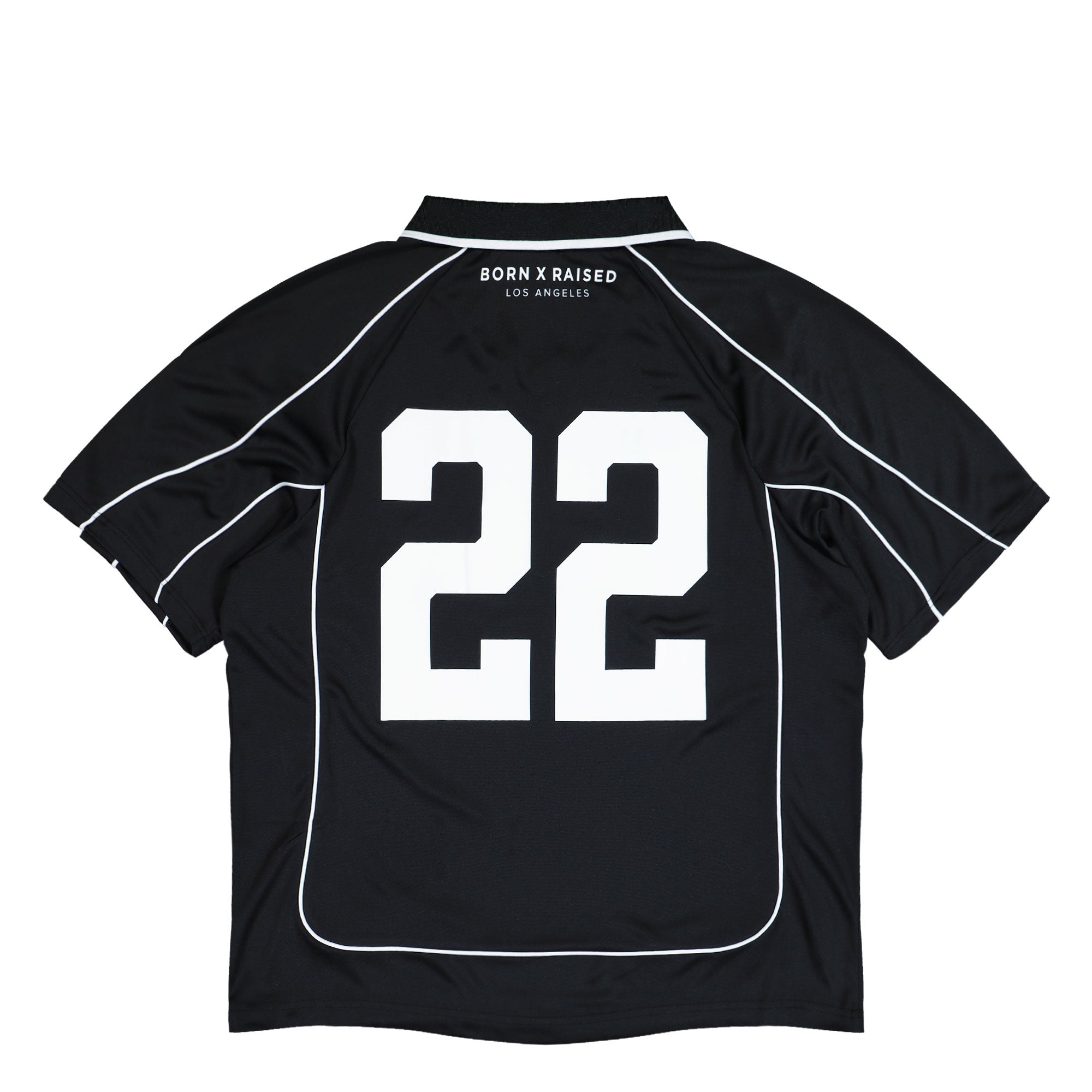 Born x Raised God Loves The Homies Jersey Black T-Shirts B4033GLHJ-BLK Close-up | Overkill
