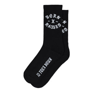 Born x Raised 10 Toes Rocker Socks Black Socks B9000TOERK-BLK | Overkill