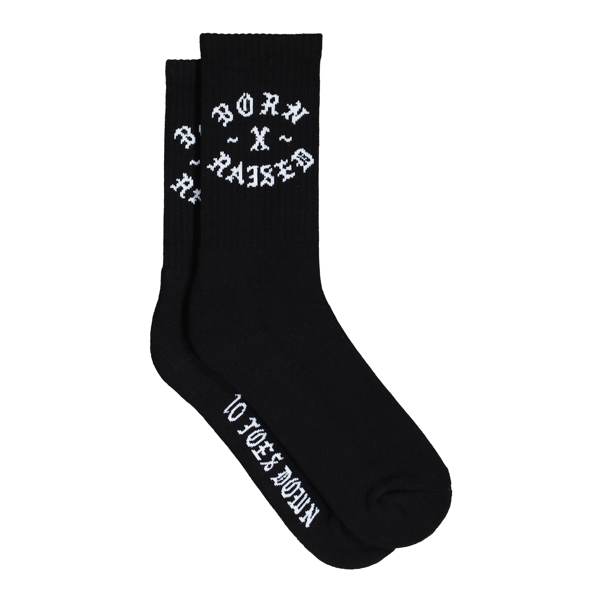 Born x Raised 10 Toes Rocker Socks Black Socks B9000TOERK-BLK Close-up | Overkill