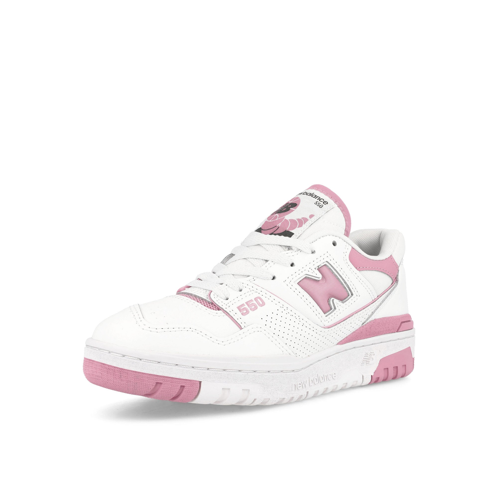 New Balance BBW550BD White-Pink Sneakers  Close Up | Overkill